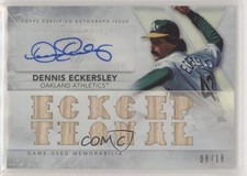 2015 Topps Triple Threads Relics 8/18 Dennis Eckersley #TTAR-DE1 Auto HOF s7f