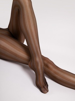 Fiore Raya 20 Den Vertical Stripped Pantyhose