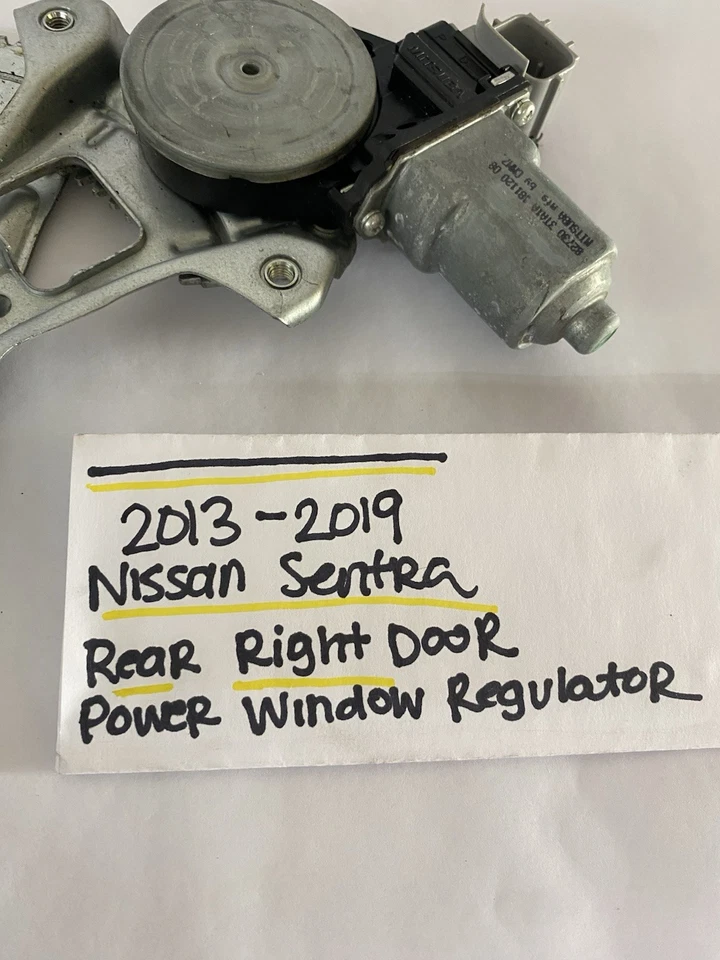 Motor regulador ventana eléctrica trasera derecha Nissan Sentra 2013-2019 OEM 82730-3TA1A  Foto 2 de 4