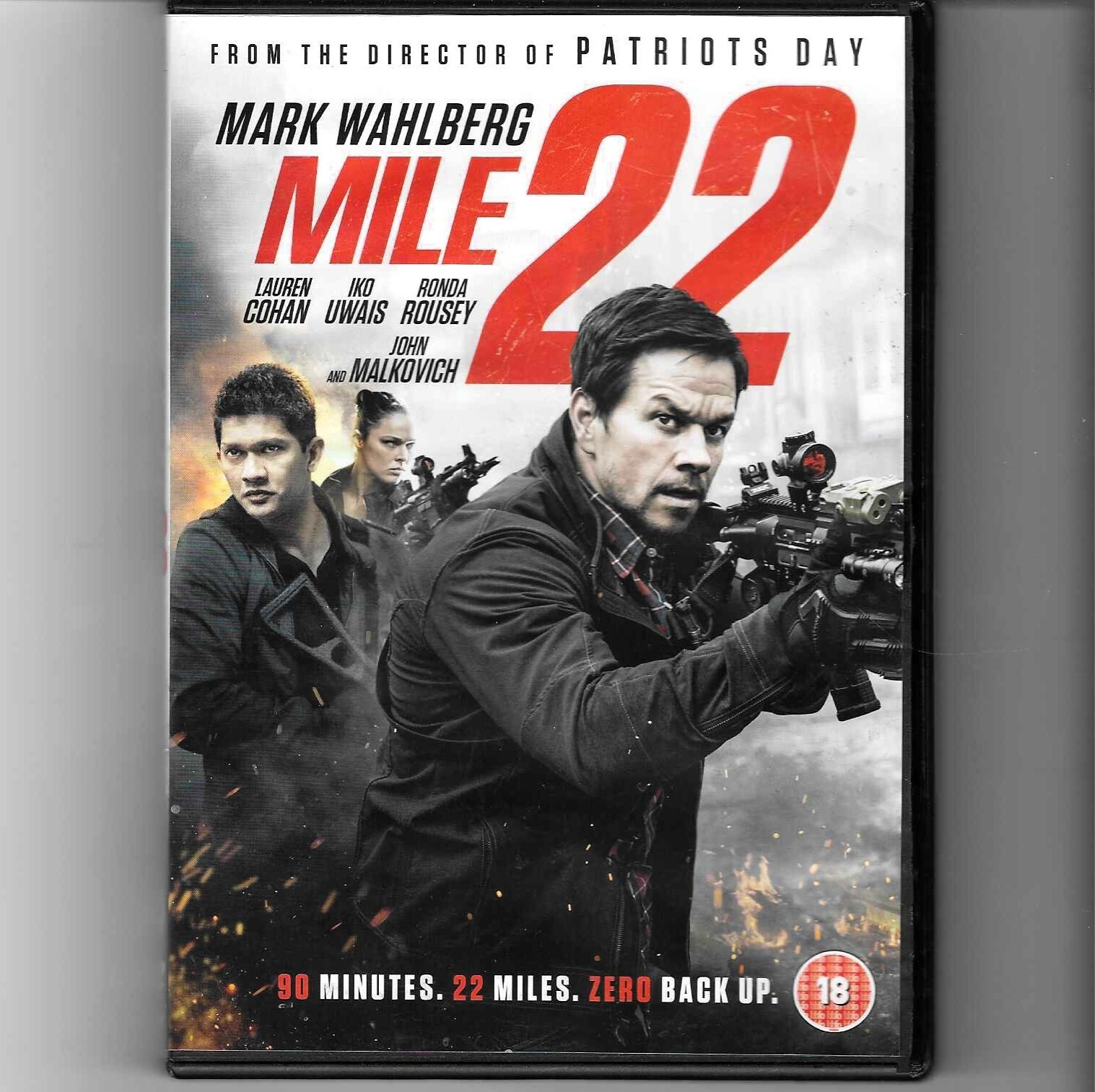 Mile 22 DVD 2018 Film Rated 18 Crime Drama 90 Minutes Used