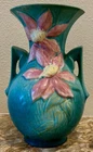 Vintage Pottery Roseville 109-9" Geen Clematis Vase
