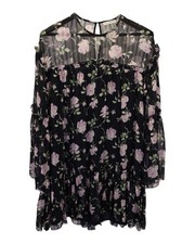 Ulla Johnson Dahlia Floral Mini Dress In Silk Women Black Size 4