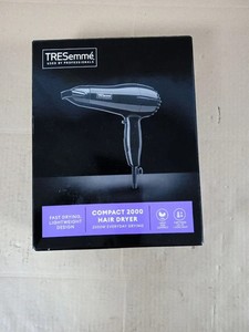 TRESemme Compact 2000W Haar DC Motor Trockner leicht & kompakt 2 Geschwindigkeiten schwarz