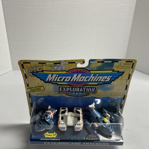 MICRO MACHINES #3 HURRICANE TRACKERS THEY FLOAT STORM-CHASER PLANE & HELICOPTER - Picture 5 of 9