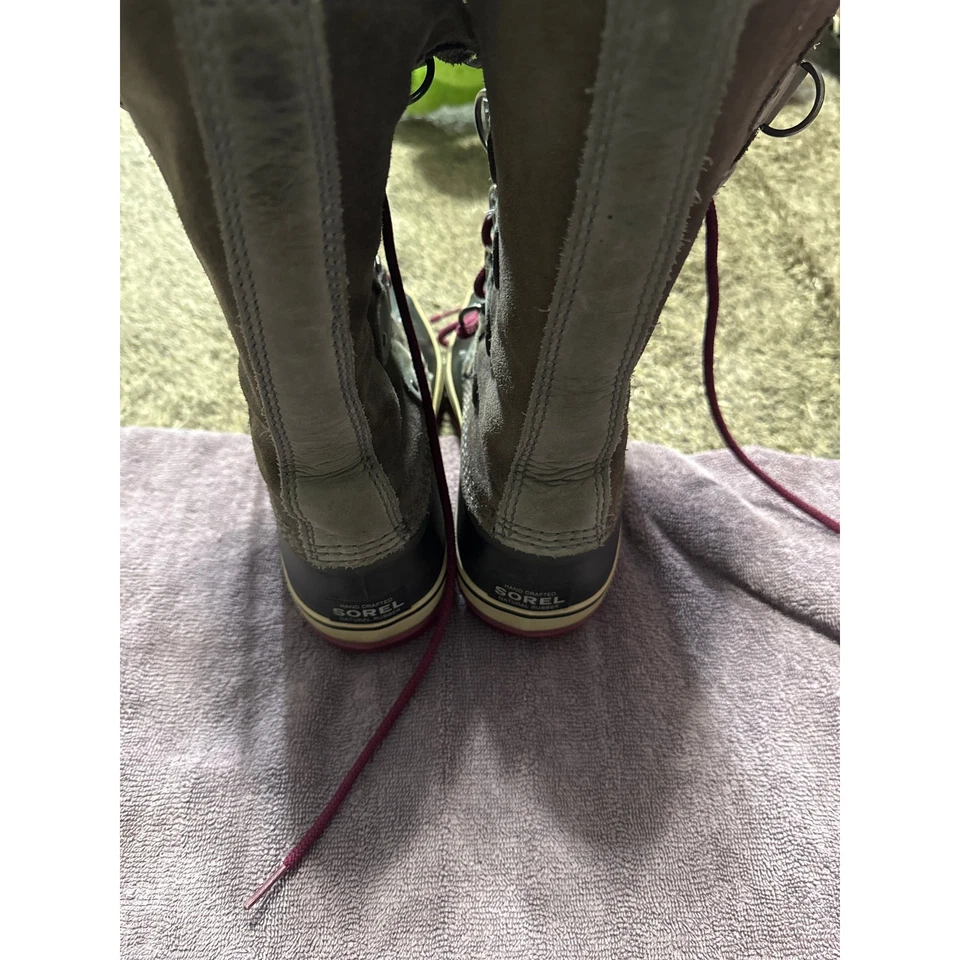 Botas SOREL Joan of Arctic Tejidas Impermeables Gris Granate NL2084-051 Mujer’s 7.5 Foto 4 de 4