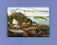 BATTLE OF VICKSBURG *2x3 FRIDGE MAGNET* CIVIL WAR NORTH SOUTH MISSISSIPPI RIVER