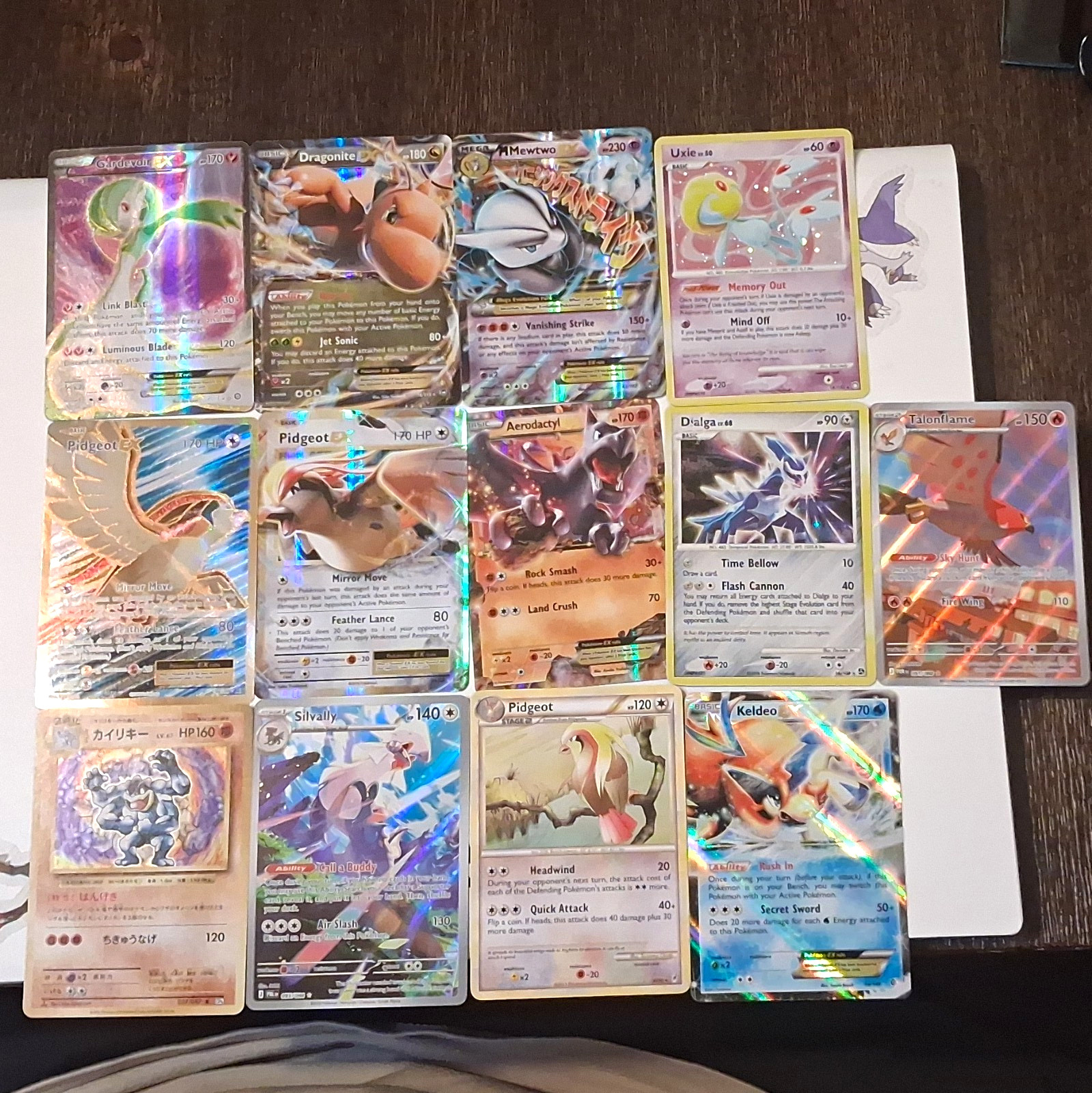 Crazy Pokemon Lot. You Recieve Every Card Shown! Mewtwo, Uxie, Pidgeot Are Lp+