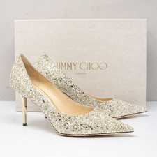 Jimmy Choo Love 85, Talla 38 EU (8 US) Luna Arena Brillo Tacones