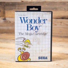 Wonder Boy The Mega Cartridge Game with Case for Sega Master System CIB U287694