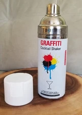Graffiti Cocktail Shaker Spray Paint Can Barware Stainless Unique Rare Fun Gift