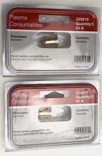 New 2-pk10 Plasma Consumables Nozzles 220819 65A Serie:PMX65/85/105/HRT/HRTs/MRT