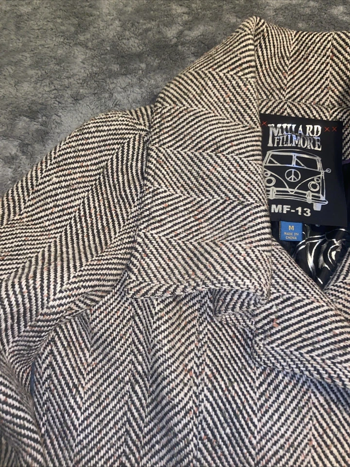 Chaqueta Millard Fillmore Anthropologie Para Mujer M Abrigo Espiga Guisante Estilo MF 13 Foto 2 de 4