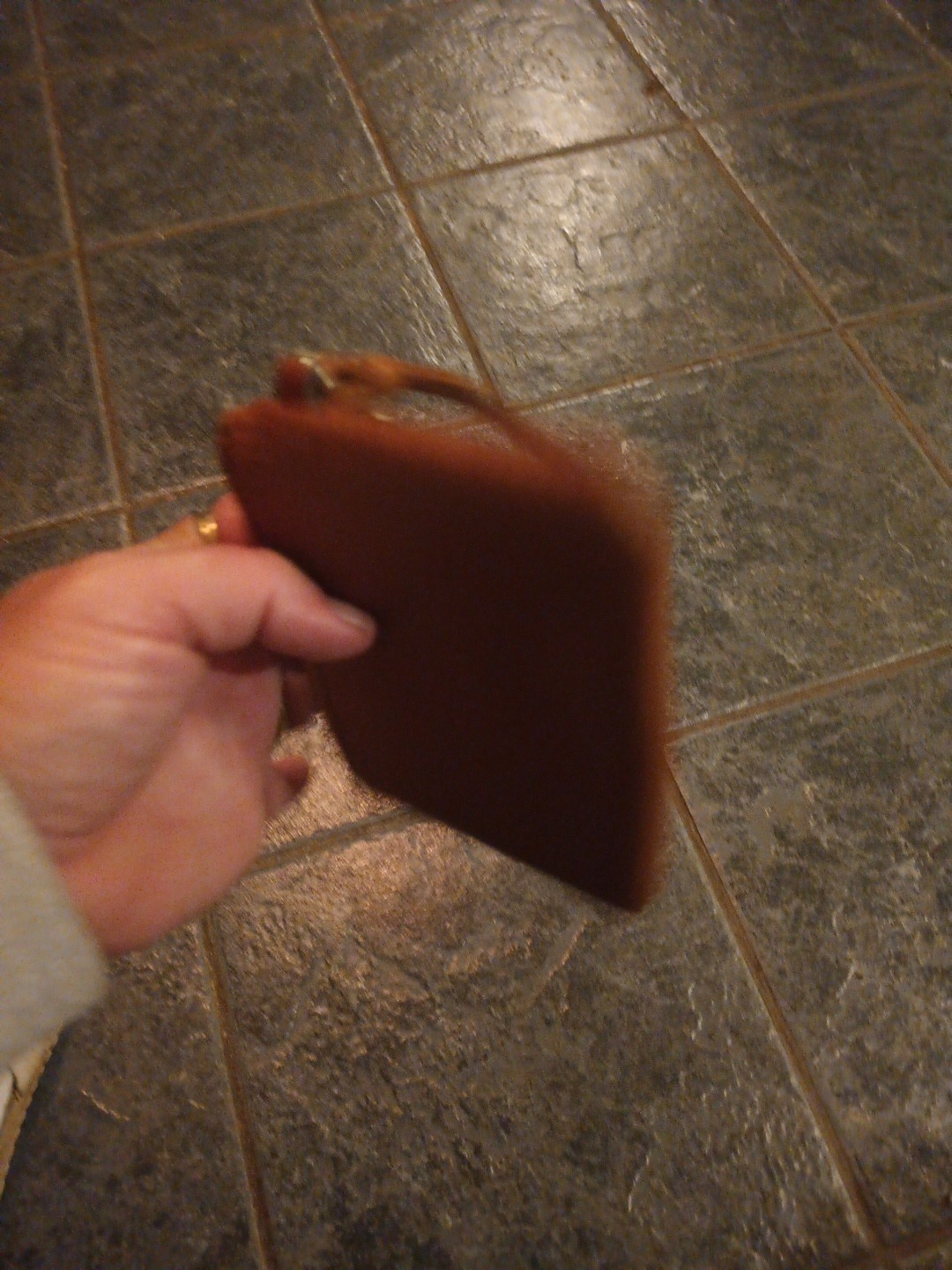 Chaps Brown Leather Wristlet/ Coin Purse image 5