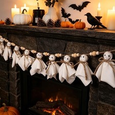4FT, Halloween Ghost Garland Halloween Decor Indoor