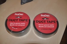 2 x ProDec General Purpose Duct Tape - 2" x 50m Black - Free P+P 0.11 per metre