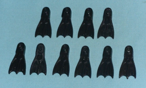 vintage G.I. GI JOE COBRA EELS FLIPPERS lot x5 pairs parts FREE SHIP