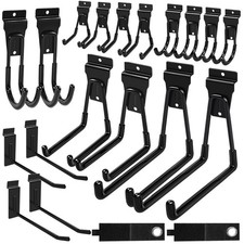 Slatwall Hooks 20 Pack Black Durable Slatwall Accessories for Garage Tools