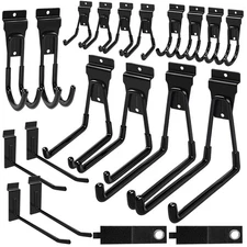 Slatwall Hooks 20 Pack Black Durable Slatwall Accessories for Garage Tools