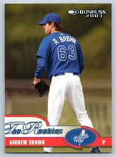 2003 Leaf Andrew Brown #8 Los Angeles Dodgers