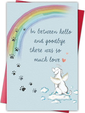 Pet Loss Sympathy Card for Dog, Bereavement and Memorial Gift for Dog Owners, Co