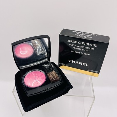 チーク CHANEL JOUES CONTRASTE 170 ROSE GLACIER Chanel 170 Rose Glacier Powder Blush Joues Contraste for sale