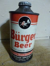 BURGER CONE TOP BEER CAN -[EMPTY CANS, READ DESC.]-