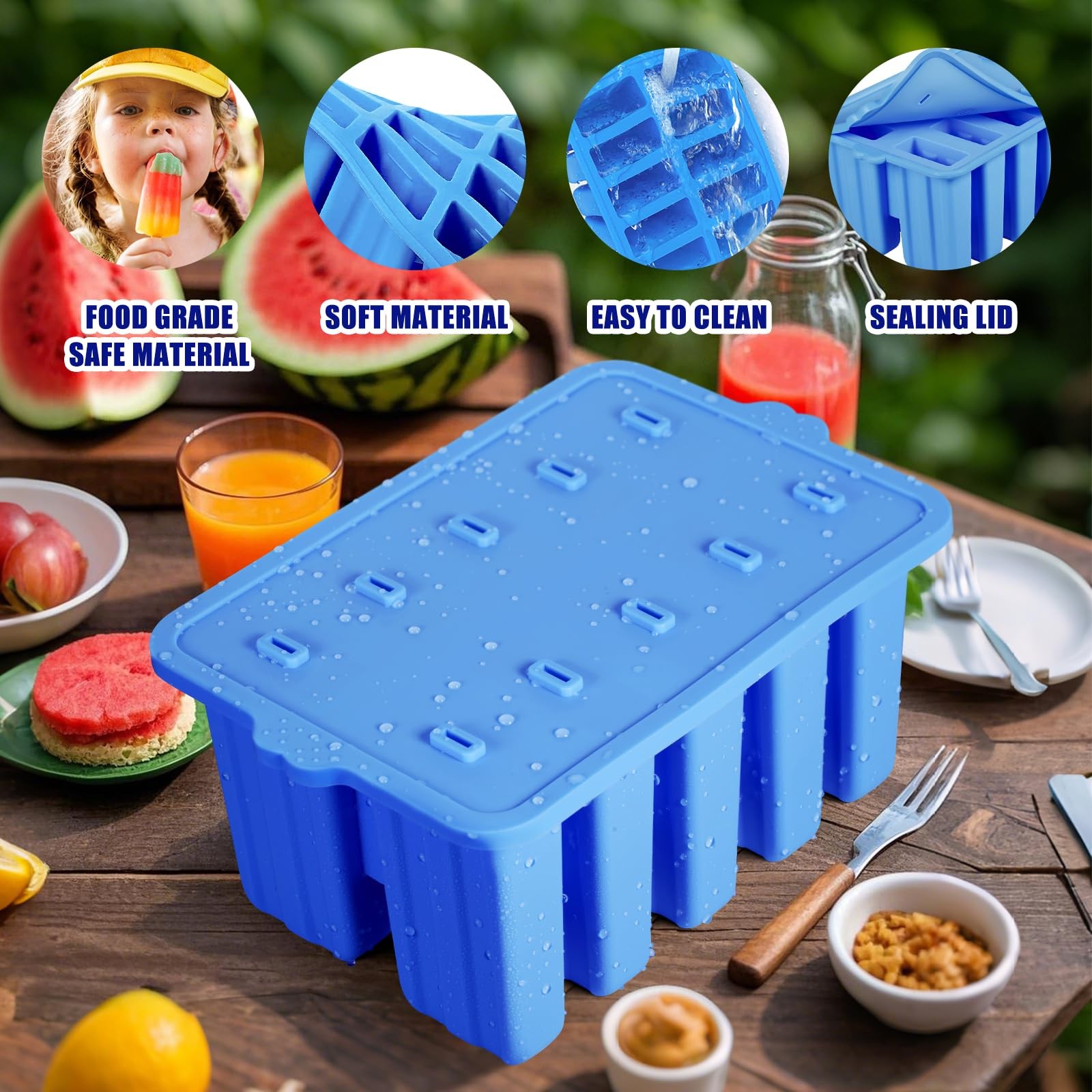 Silicone Popsicles MoldsPopcylce MoldsFood Grade Reusable Popsicle Molds fo