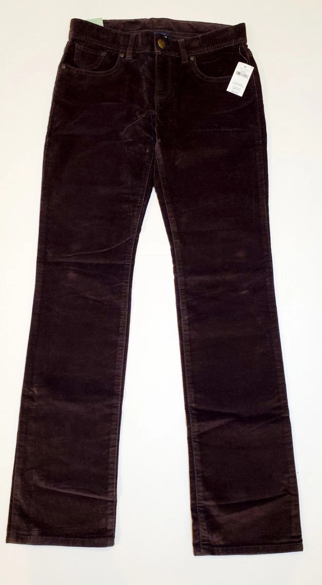Pantalones ajustados de terciopelo marrón de terciopelo GapKids para niñas, cintura ajustable talla 12 nuevos con etiquetas