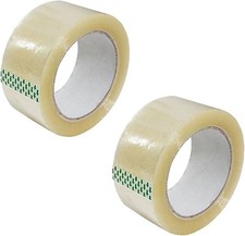 2 Rolls Carton Sealing Clear Packing Tape Box Shipping 2 mil 2" x 110 Yards New