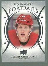 2018-19 Upper Deck UD Portraits #P55 Dennis Cholowski (ref 84888)