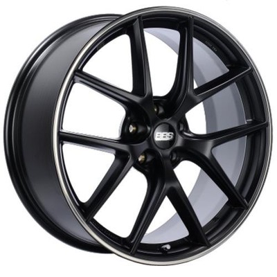 BBS CI2201BPO CI-R 19x9 5x112 ET42 Satin Black Polished Rim Protector Wheel