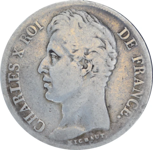 2 francs Charles X 1828 W (Lille) 9,64g F258/48 357 562ex Argent TB+ - Photo 1/2