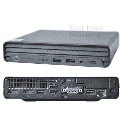 HP ProDesk 600 G6 Mini PC 35W NVMe SSD i3 i5 i7 16/32/64GB RAM WLAN Win 11 Pro