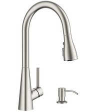 Kitchen Faucet with Soap Dispenser, 4-Function Pull Down Sprayer