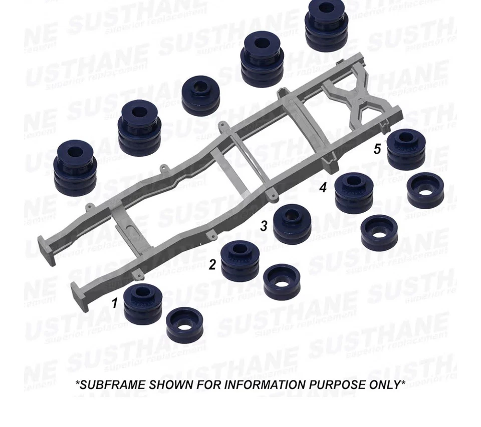 Kit completo de bujes de montaje de carrocería 20 piezas en polietileno para Ford F250 F350 Super Duty 99-18 Foto 4 de 4