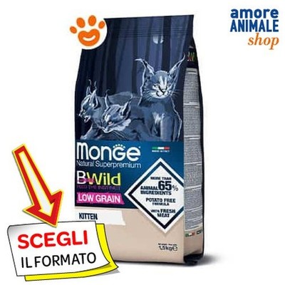Monge Cat Bwild Low Grain Kätzchen Oca Essen Trocken Katzen 1,5 KG