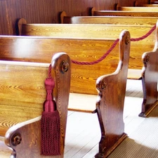 8 Pcs Weighted Church Pew Reservation Rope with Heavy Tassels Ends 8 ft