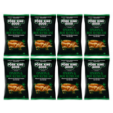 Pork King Good Onion And Sour Cream Flavored Pork Rinds 8 Pack Keto Snacks