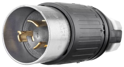 Bryant Electric 3763, 600VAC, 250VDC, 50 A, Grounding, Locking Device Plug, 1 pc