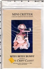 "Bitsy Betsy Bunny" 1990 The Craft Closet Mini Critter Doll Sewing Pattern 303