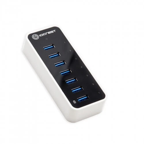 IOCrest 7 Port USB 3.0 Hub with One Fast Charging Port and power adaptor - Image 4 of 4