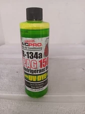A/C PRO Auto Air Conditioning R-134a  PAG 150 Refridgerant Oil With UV Dye, 8oz
