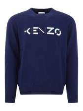 Kenzo Men's New Logo Jumper Sweater FA65PU5413LA Navy - BRAND NEW WITH TAG