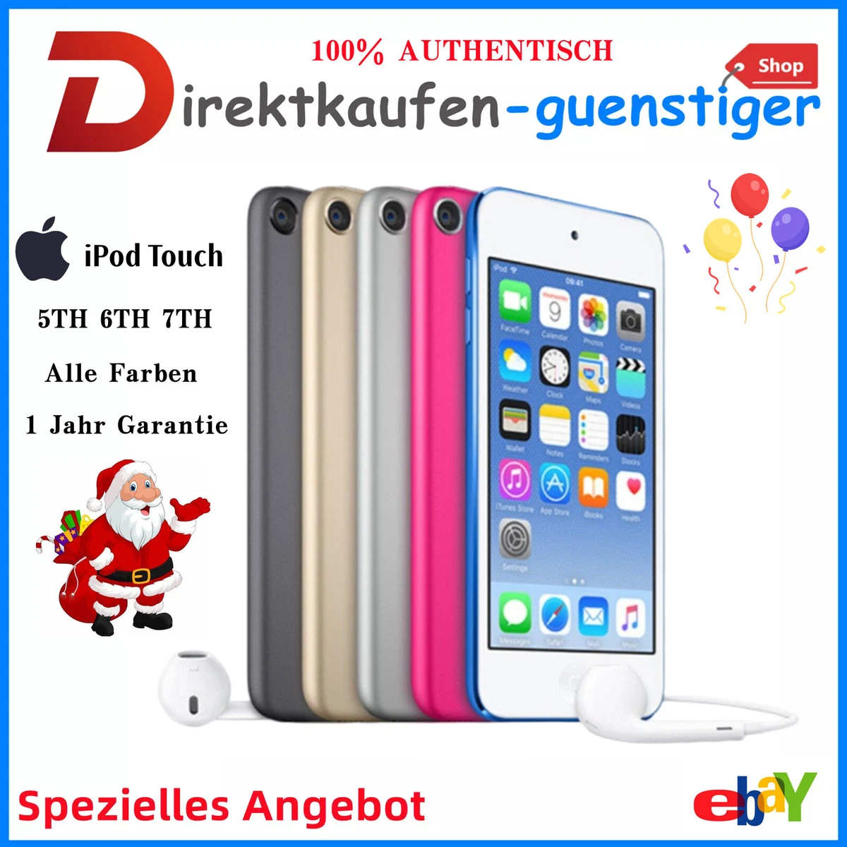 🍎NEU Apple iPod Touch 5/6/7. Generation 32GB 126GB 256GB MP4/Bluetooth/ HÄNDLER