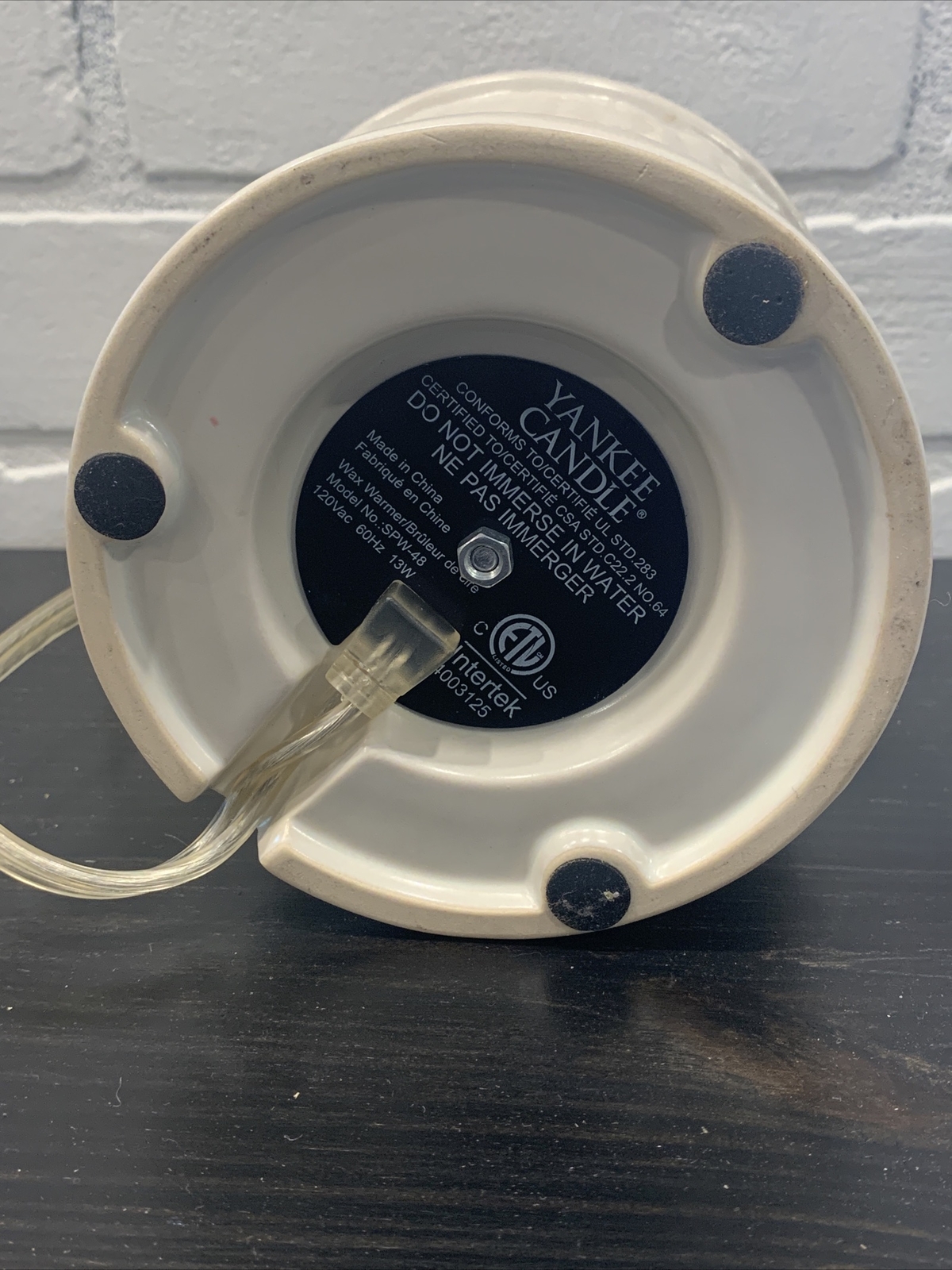 Yankee Candle Wax Warmer Basketweave Fragrance Electric Ceramic PlugIn