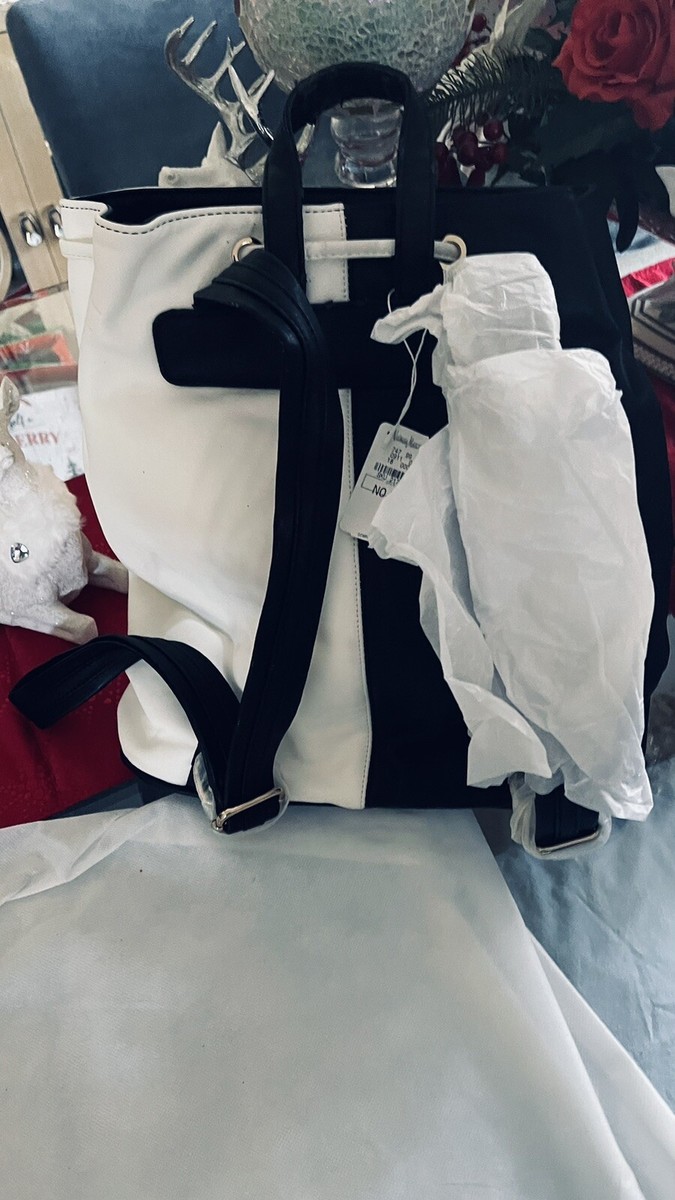 NWT cream and black Neiman Marcus backpack New Neiman Marcus Large Backpack NWTGS | eBay main image 4