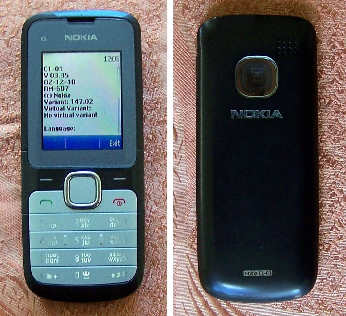 Nokia C Series C1-01 Simple Cellular Phone with Big font GΟΟD CONDITION-ΝΟ  02 03 | eBay