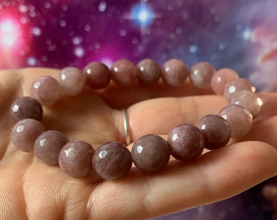 10mm VERY RARE SATURATED PINK LITHIUM QUARTZ CALMING FACETED
