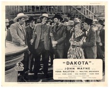 Dakota Original Lobby Card John Wayne Vera Ralston Mike Mazurki Western Saloon