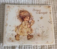 Vtg 1974 Hallmark 16 White Pages 11  x9  Scrapbook Little Girl Unused Junk Journa